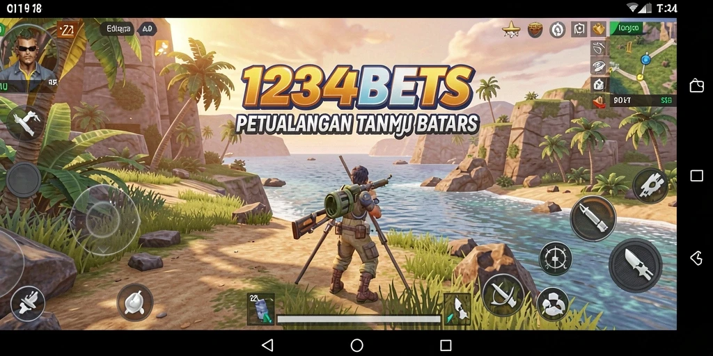 Screenshot gameplay 1234BETS menampilkan petualangan seru di dunia terbuka.