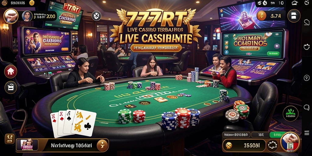 Screenshot tampilan gameplay Live Casino yang mengasyikkan di 777RT.