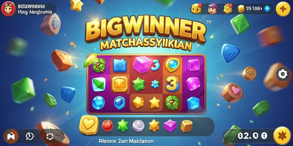 Screenshot gameplay BIGWINNER yang menunjukkan kombinasi Match-3 yang menjanjikan.