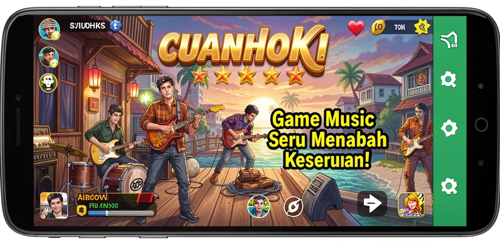 Screenshot utama CUANHOKI dengan tampilan gameplay yang seru dan berwarna.