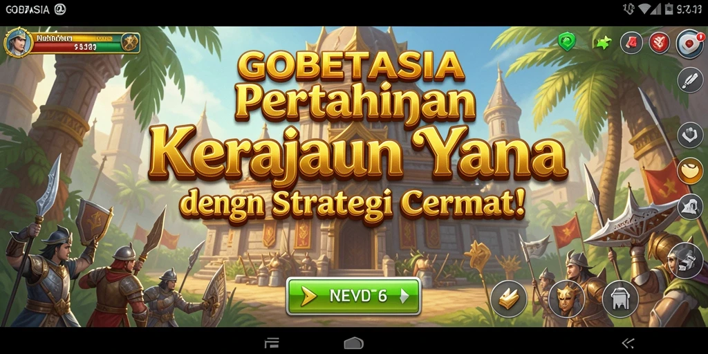 Tampilan menegangkan dari gameplay Tower Defense GOBETASIA.