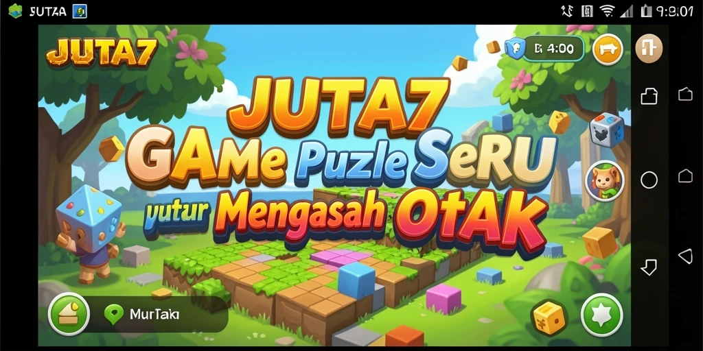 Screenshot gameplay JUTA7 menampilkan teka-teki yang menantang.