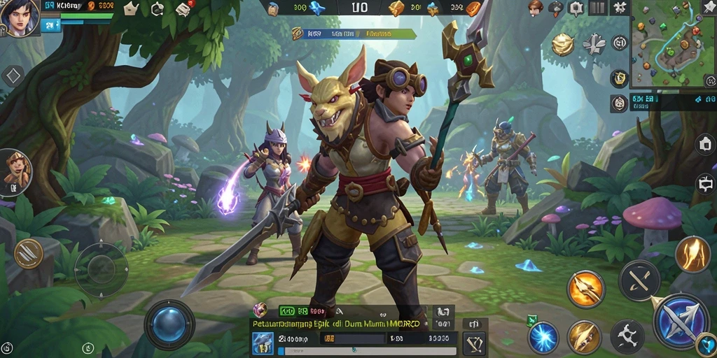 Screenshot KKRP menampilkan karakter dalam pertempuran seru di dunia MMORPG.