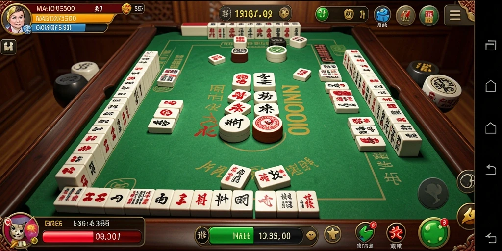 Tampilan menarik gameplay Mahjong di MAHJONG500.