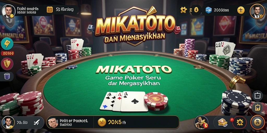 Tampilan permainan poker di MIKATOTO yang seru dan menarik.