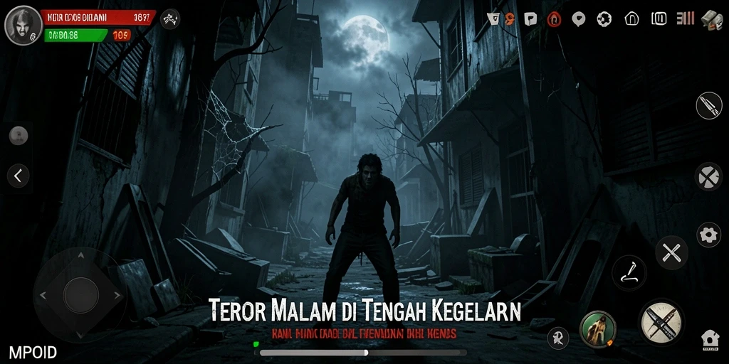 Screenshot MPOID menampilkan suasana mencekam dalam gameplay Horror.
