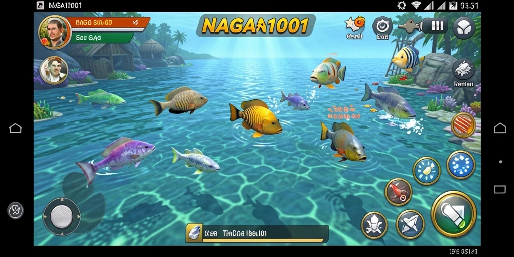 Tampilan menakjubkan dari gameplay Tembak Ikan NAGA1001.