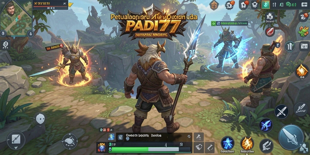 Tangkapan layar PADI777 yang menunjukkan pertarungan epik dalam dunia MMORPG.