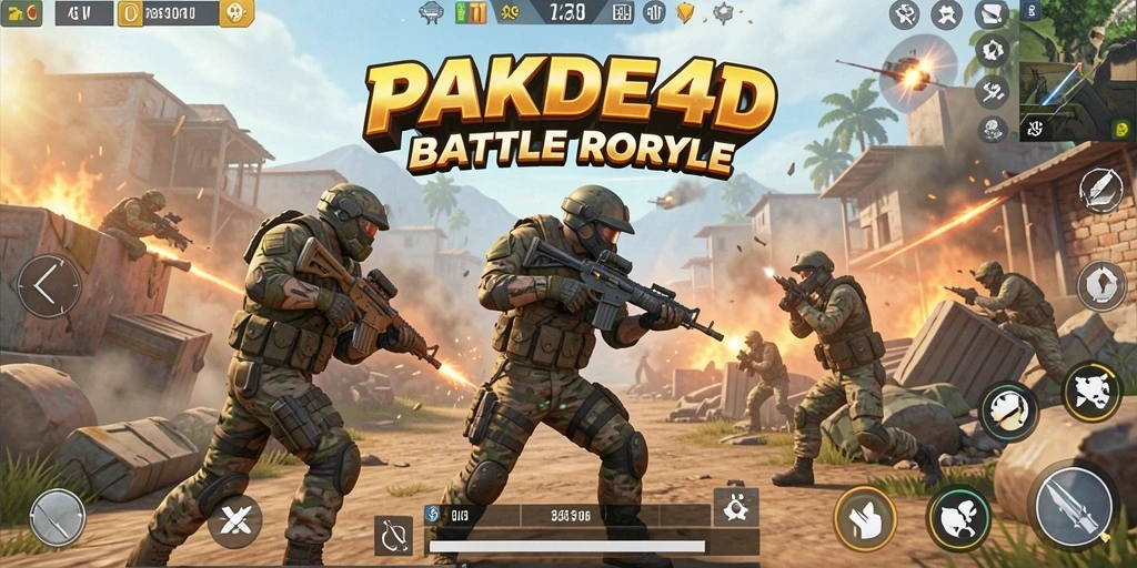 Screenshot gameplay PAKDE4D menampilkan aksi pertempuran yang intens dan strategi cerdas.
