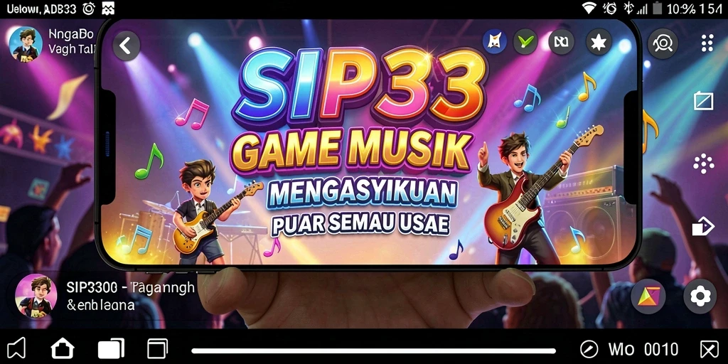 Tampilan gameplay SIP33 dengan berbagai lagu menarik dan tantangan seru.