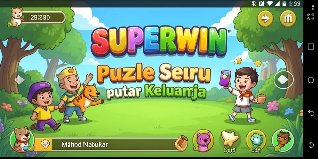 Gameplay SUPERWIN yang menantang dengan tampilan grafis yang menarik.